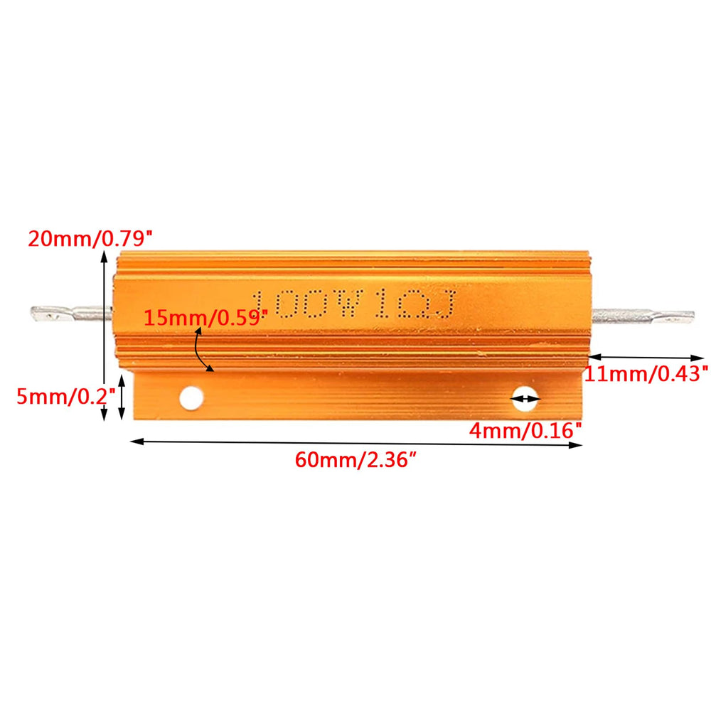 Cermant 5pcs 50W 25 Ohm Luminum Case Wirewound Resistor