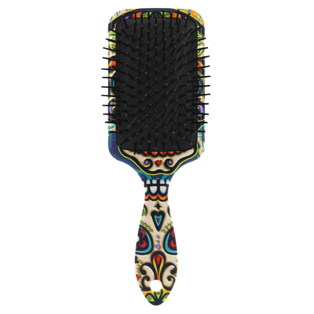 Hairbrush Floral Sugar Skull Day Of The Dead, Air Cushion Massage Comb Hair Brush Anti Static Nylon Ball-tipped for Men Women Wet Dry Curly Damaged Hair