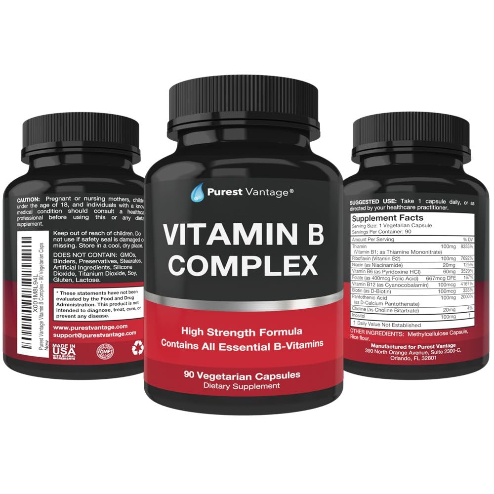 Purest vantage Vitamin B Complex Vitamins B12, B1, B2, 