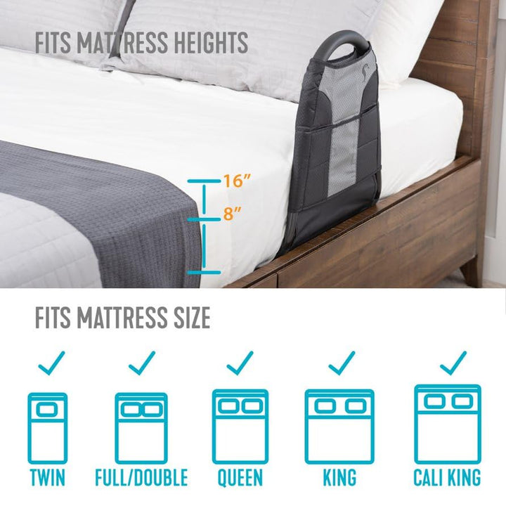 Stander Bedside Econorail, Safety Bed Handle with Pouch