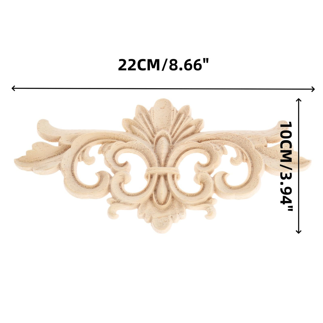 Wood Appliques Decorative Center Carved Onlays, Unpaint