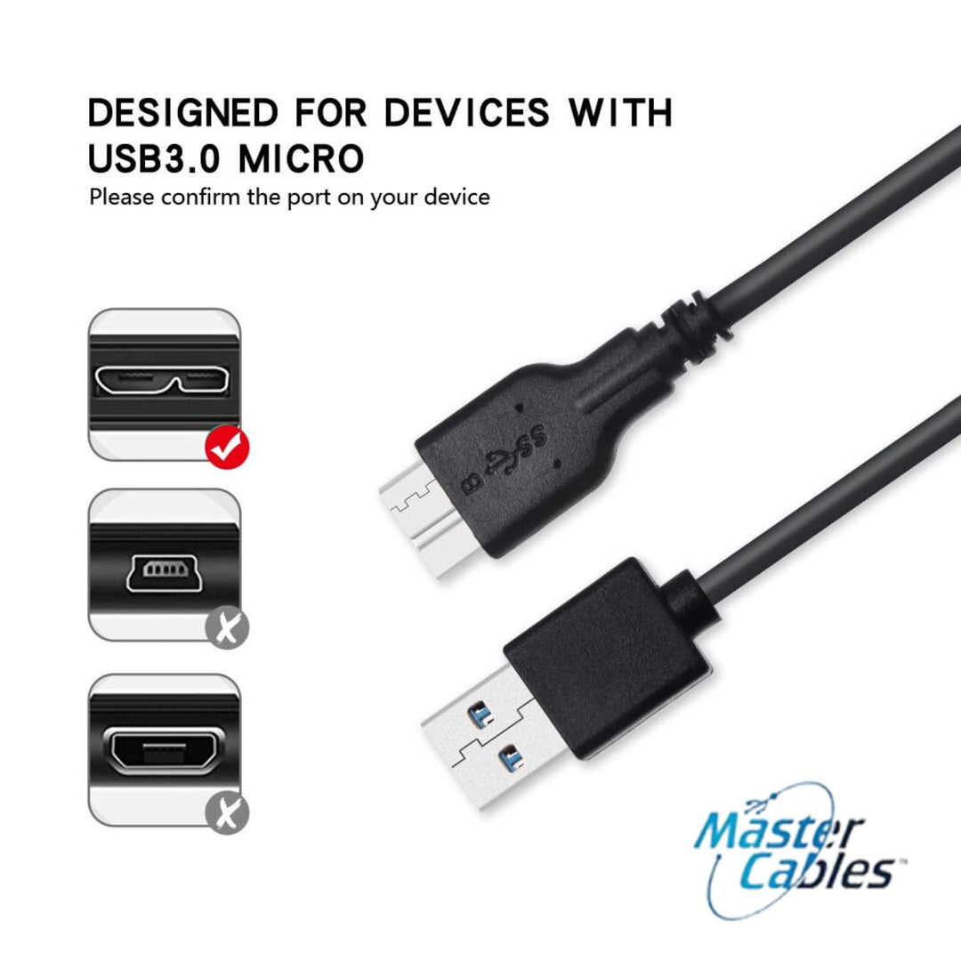 USB Cable Compatible with Lacie Hard Drive Replacement USB 3.0 Type A to Micro USB B Cable