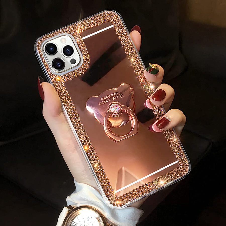 LUVI Compatible with iPhone 13 Pro Max Mirror Case Cute