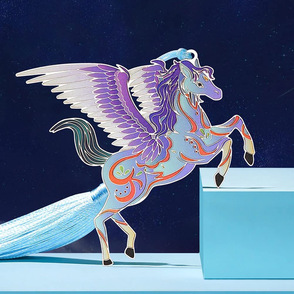 Unicorn Bookmark Cute Metal Bookmarks for Kids Book Lovers Girls Exquisite Anime Book Markers Readers Gift Best Friends -U2