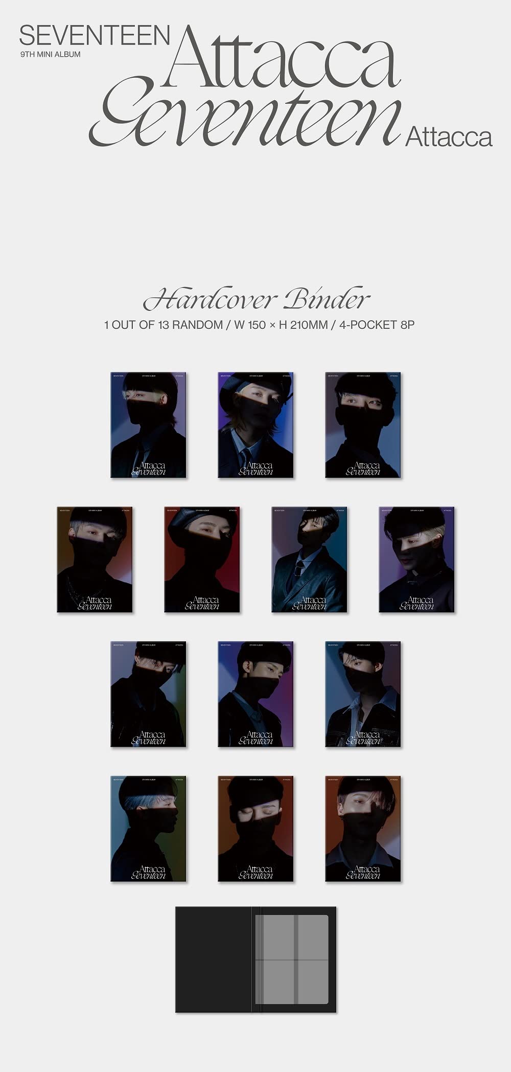 Pledis SEVENTEEN - Attacca [CARAT / Random ver.] (9th Mini Album) Album+Extra Photocards Set