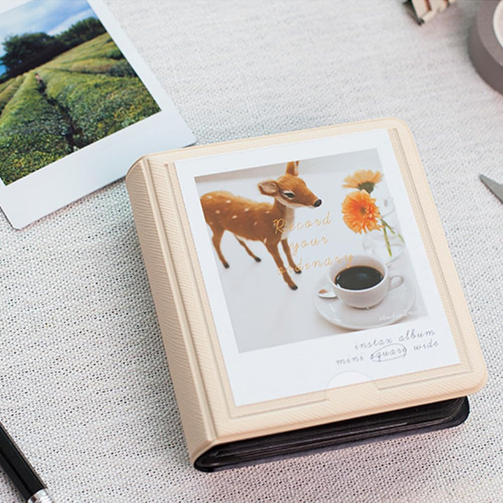 Fujifilm Instax Square Photo Album Instant Film 29Pockets Set of 2 Beige Blue