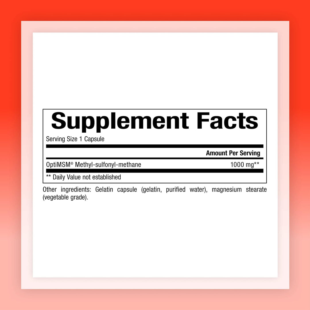 Natural Factors, MSM, Supports Healthy Joints, Hair, Skin and Nails, 180 Capsules