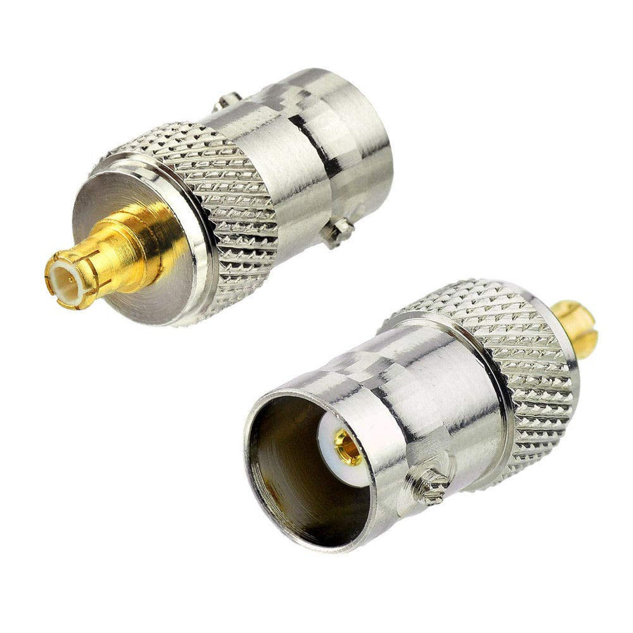 2PCS RF coaxial coax adapter BNC female to MCX male connector