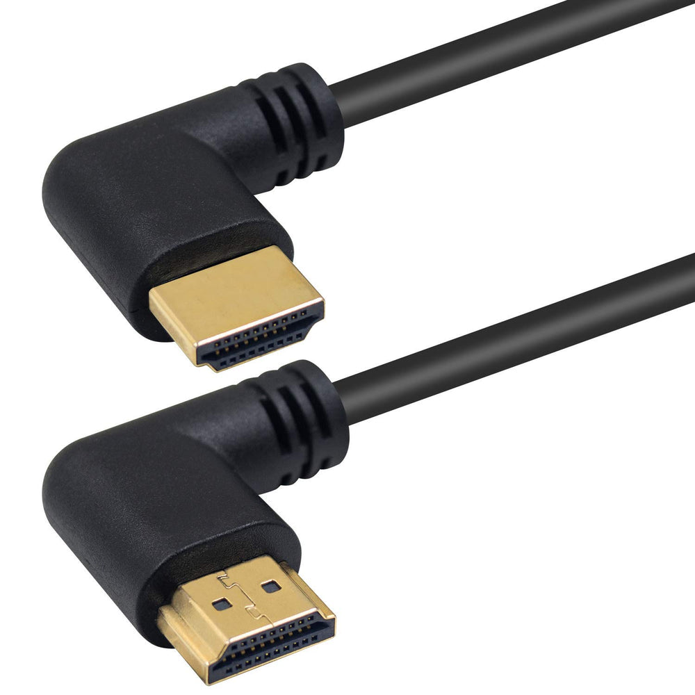 Poyiccot 90 Degree HDMI 2.0 Male to Male Cable, 1.5Ft /