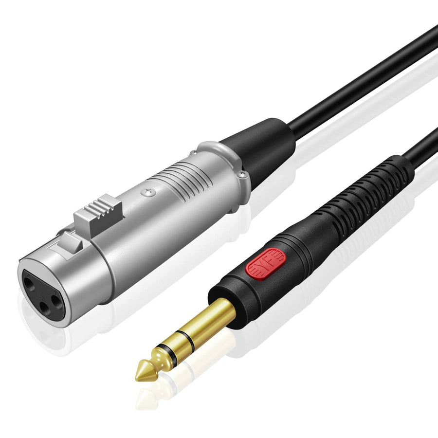 TNP 3 Pin XLR Female to 1/4 Inch Male TRS Microphone Ca