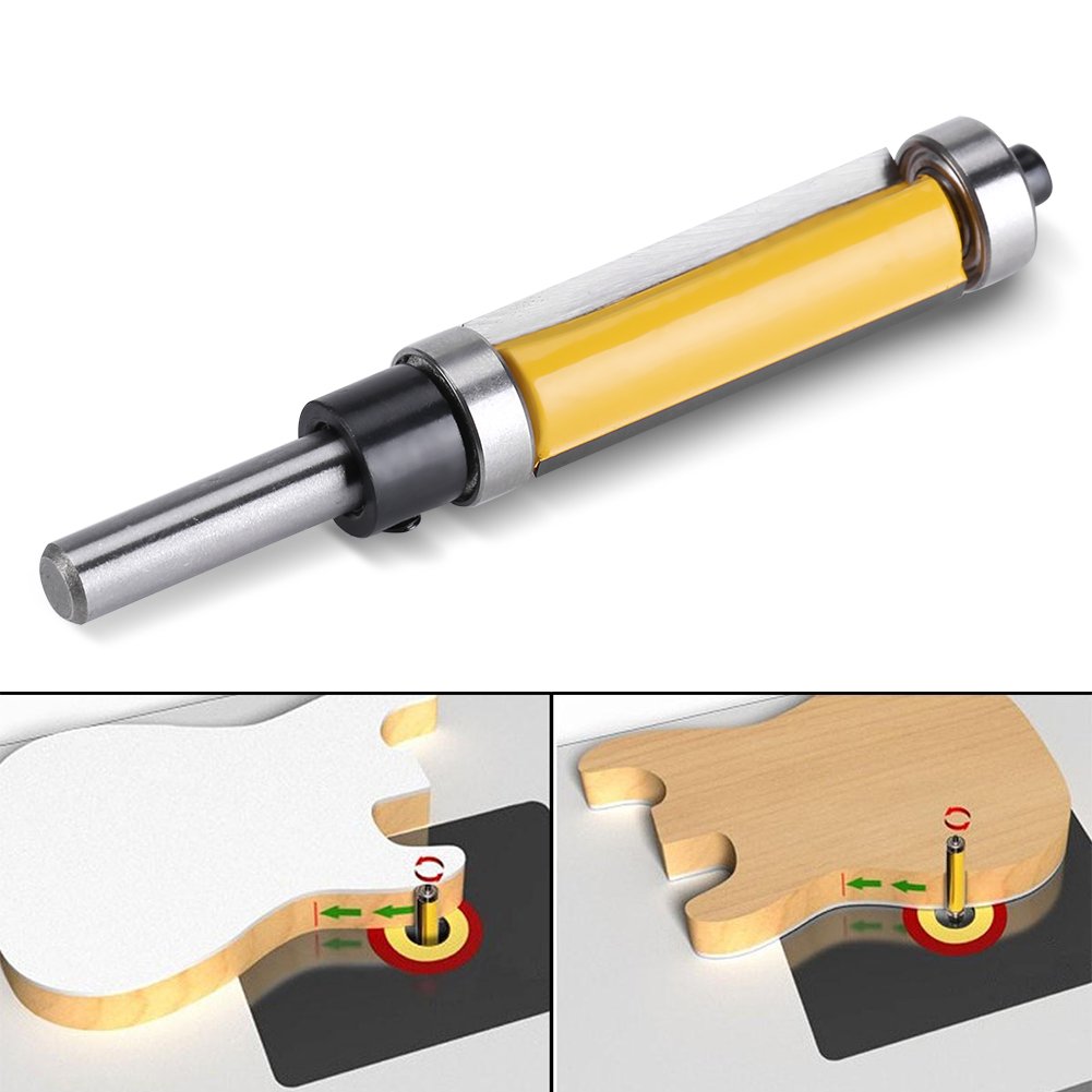 Flush Trim Router Bit Set, Top and Bottom Bearing Flush