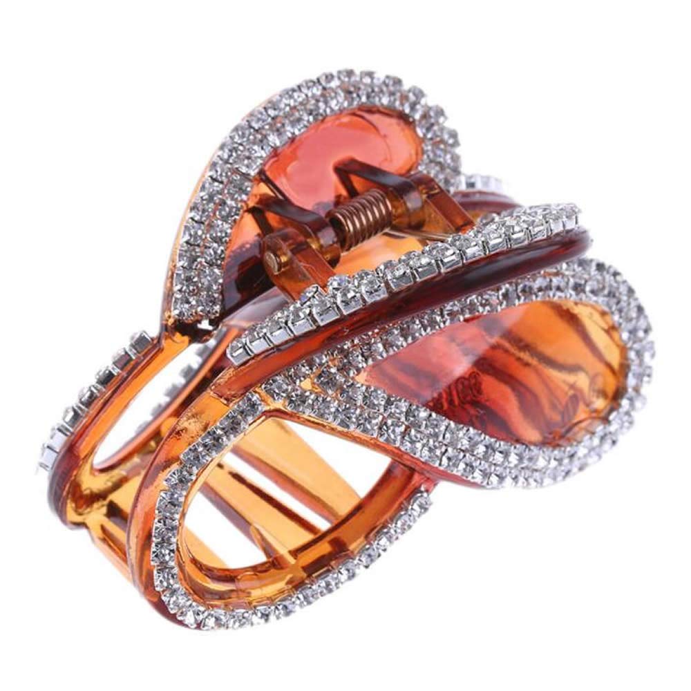 RAYNAG Set of 2 Elegant Rhinestones Claw Clip Jaw Clips