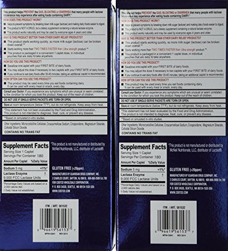 Kirkland Signature Fast Acting Lactase, (2 Pack), 360 C