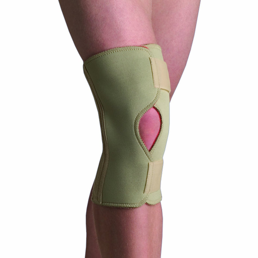 Thermoskin Open Knee Wrap Stabilizer Knee Brace, Beige,