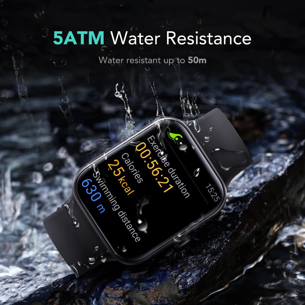SKG Smart Watch, Fitness Tracker with 5ATM Swimming Wat