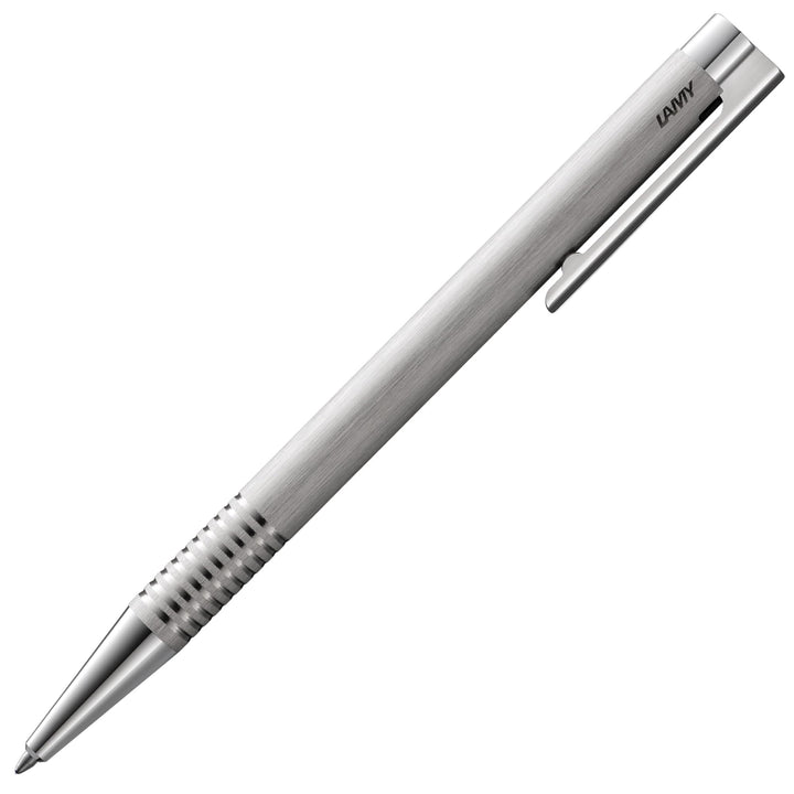 logo brushed - Ballpoint Pen in an elegant &amp; robust stainless steel case - line width M - including large capacity refill M 16 in black