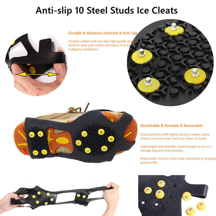 Aerexier Ice Cleats Snow Grips - Anti-Slip Crampons Tra