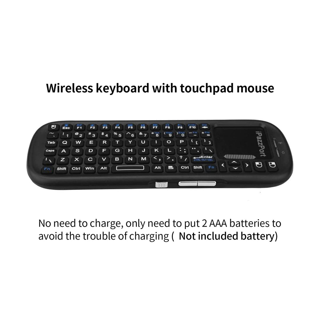 2.4G Mini Wireless Keyboard with Touchpad Mouse Combo, Lightweight Portable Keyboard Controller, Compatible with Android TV Box/PC/Tablets/PS4/Raspberry Pi 3/HTPC KP-810-19S