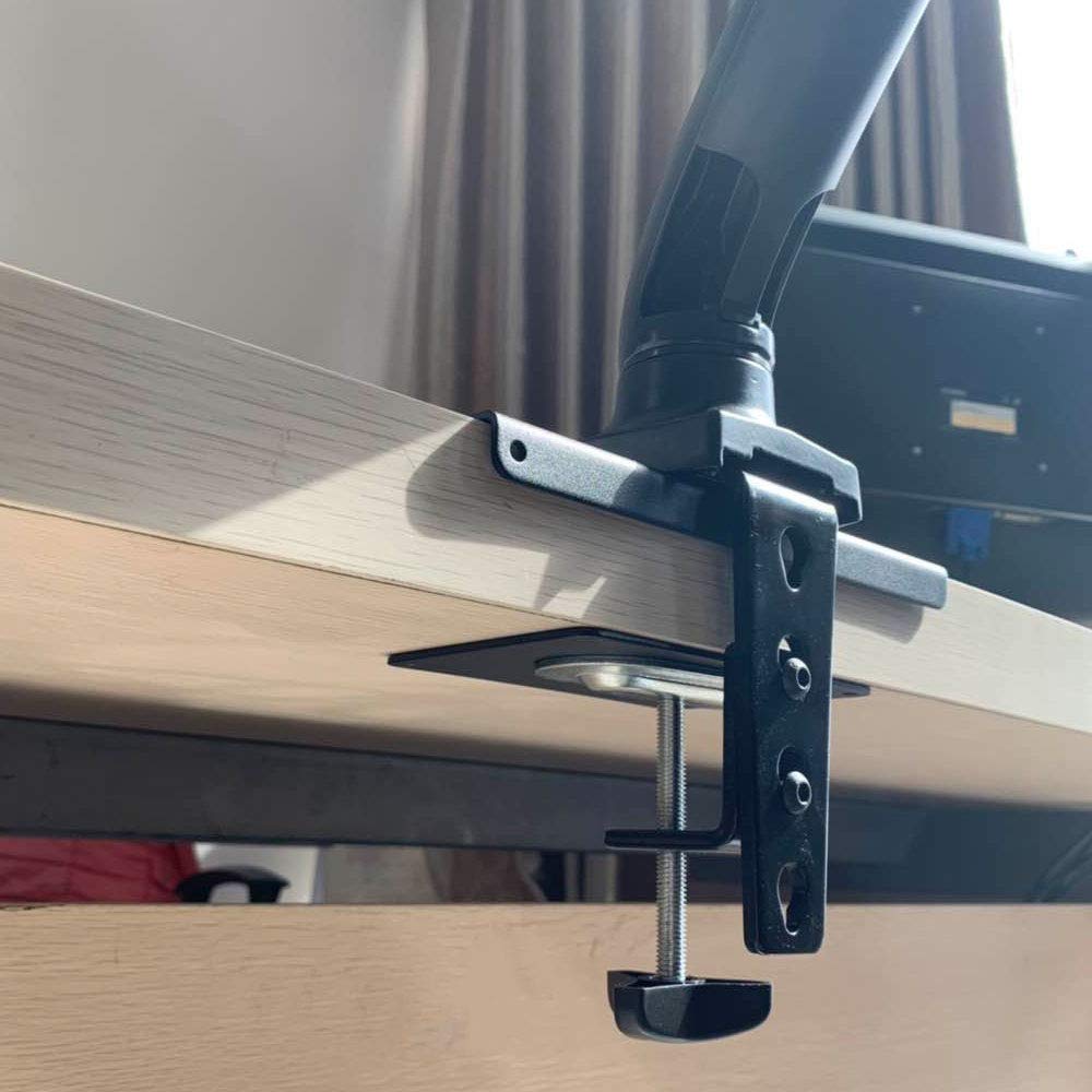 Steel Monitor Mount Reinforcement Plate Fits Most Monitor Desk Mount,for Fragile Tabletop Protection (Black, Square-1)