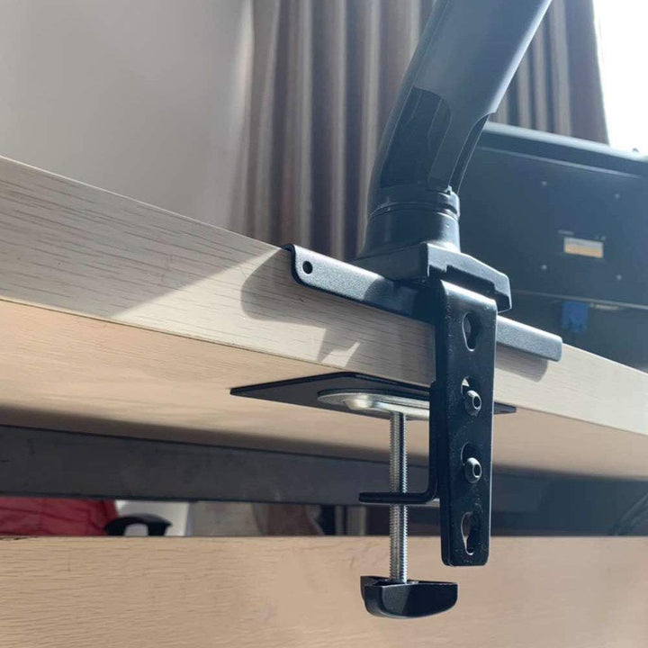 Steel Monitor Mount Reinforcement Plate Fits Most Monitor Desk Mount,for Fragile Tabletop Protection (Black, Square-1)