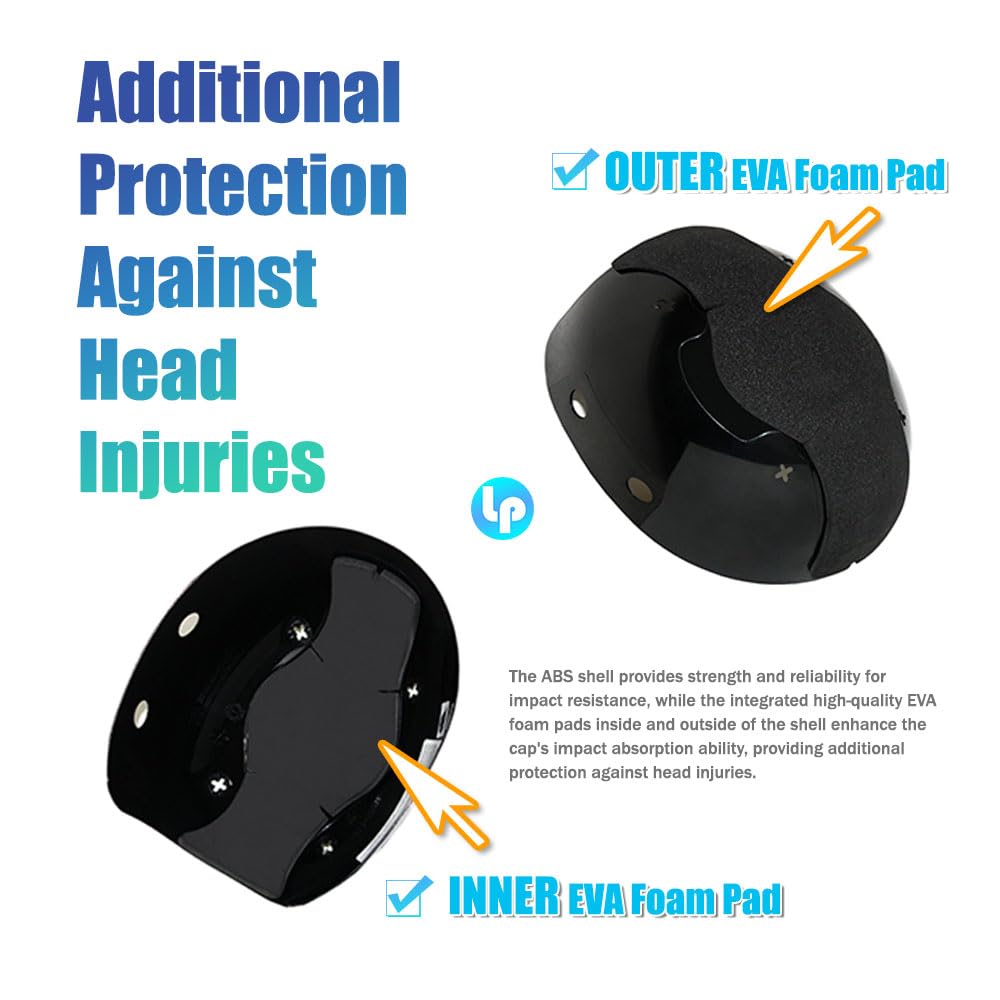 Lucent Path Black Baseball Safety Bump Cap | Dual-Layer