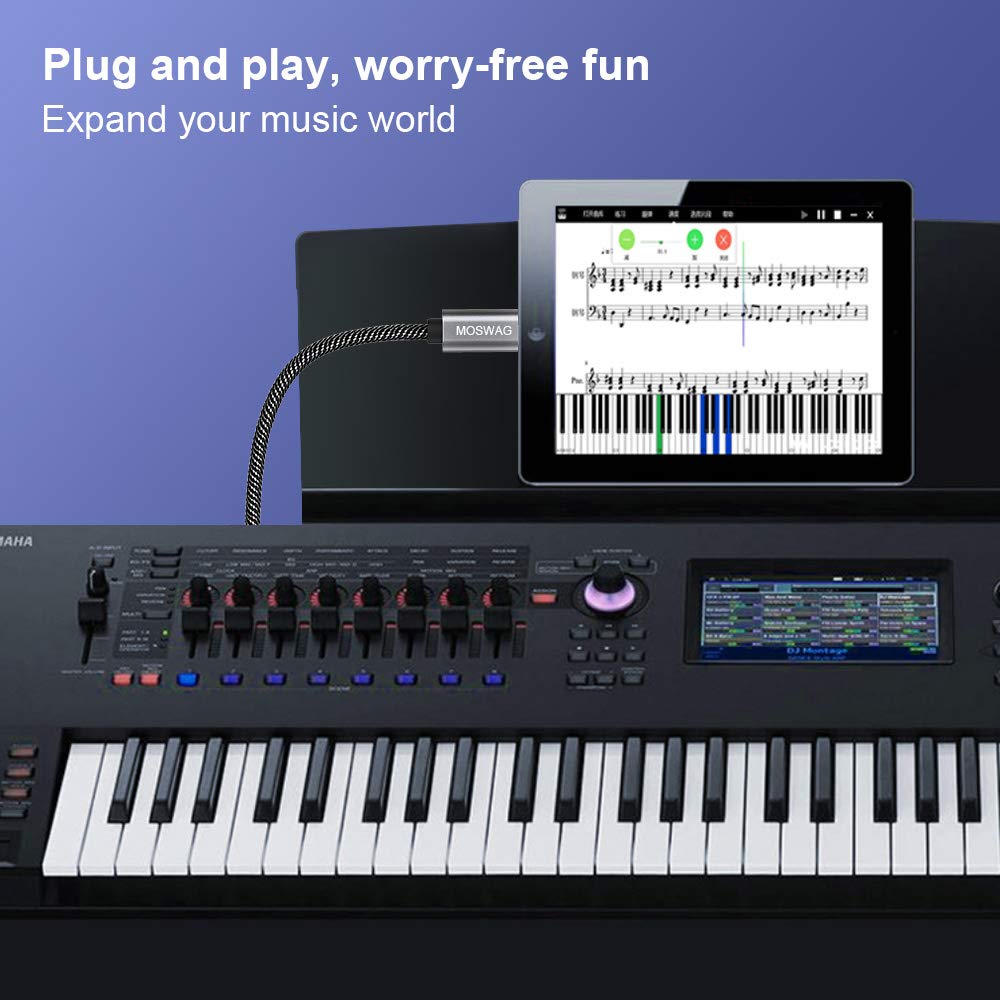 2in1 USB C to USB B Printer Cable 5Feet/1.5M with USB Printer Cable USB A-Male to B-Male Cable Compatible with MacBook Pro,HP,Canon,Brother,Samsung Printers