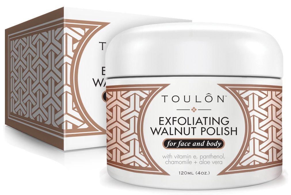 Natural Exfoliating Facial Scrub. Exfoliator Walnut Scr