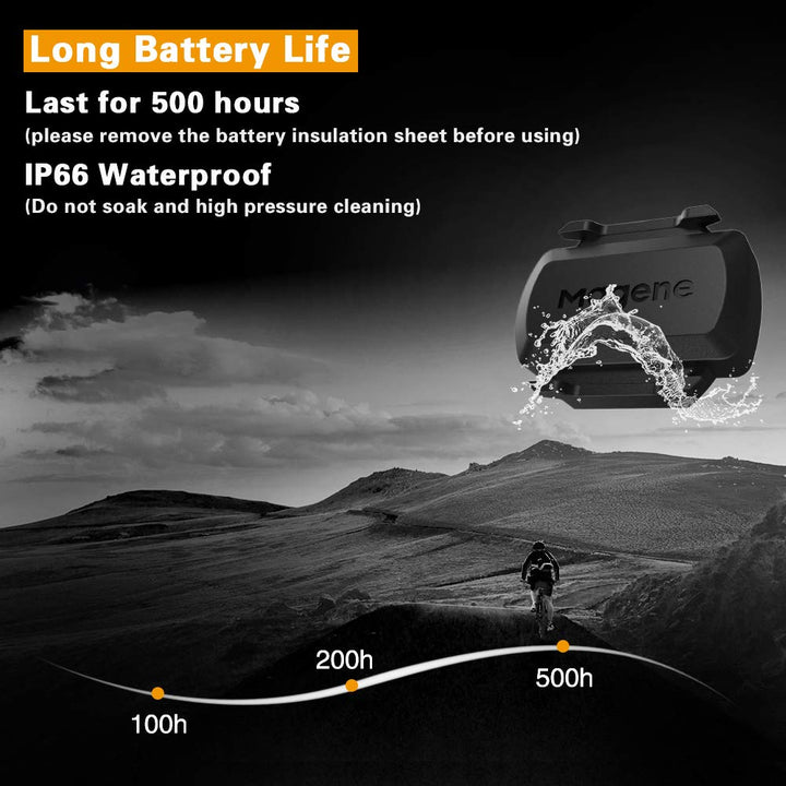 S3+ Outdoor/Indoor Speed/Cadence Sensor for Cycling, Wireless Bluetooth/Ant+ Bike Computer RPM Sensor for Road Bike or Spinning Bike and Trainers Compatible with Onelap, Wahoo Fitness, Zwift