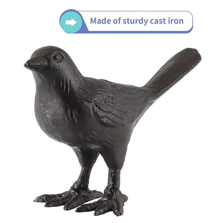 Cast Iron Bird Figurine, Bird Statues Home Decor, Decorative Dove Sculpture Ornament for Farmhouse, Shelf