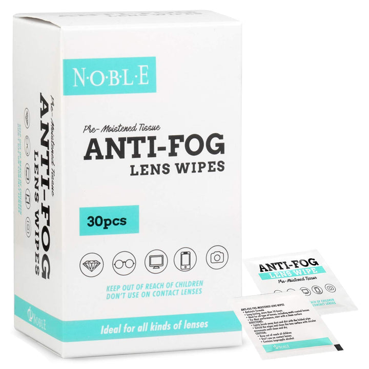 Noble Anti-Fog Pre-Moistened Lens and Screen Cleaning W