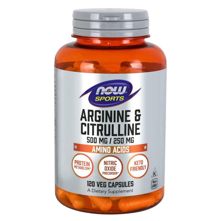 Now Foods Arginine &amp; Citrulline Veg Capsules, 1