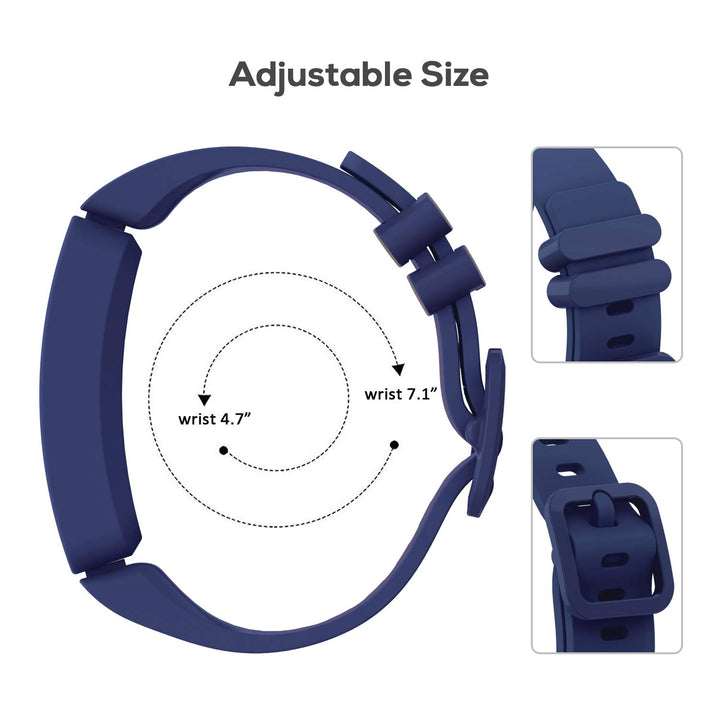 6-Pack Bands Compatible with Fitbit Ace 2 Replacement Strap for Kids (Black, Night Sky, Neon Yellow, Gray, Green, Teal)