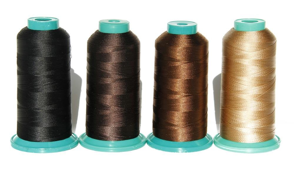 1800 Yard Elastic Nylon Sewing Thread for Wig Makers (Dark Brown)