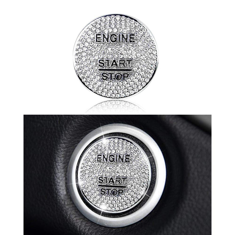 for Mercedes-Benz Interior Accessories Bling Engine Start Stop Button Cover Ignition Button Cap Metal Decal Sticker for C E S M CLA CLS GLA GLC GLE GLK GLS Class