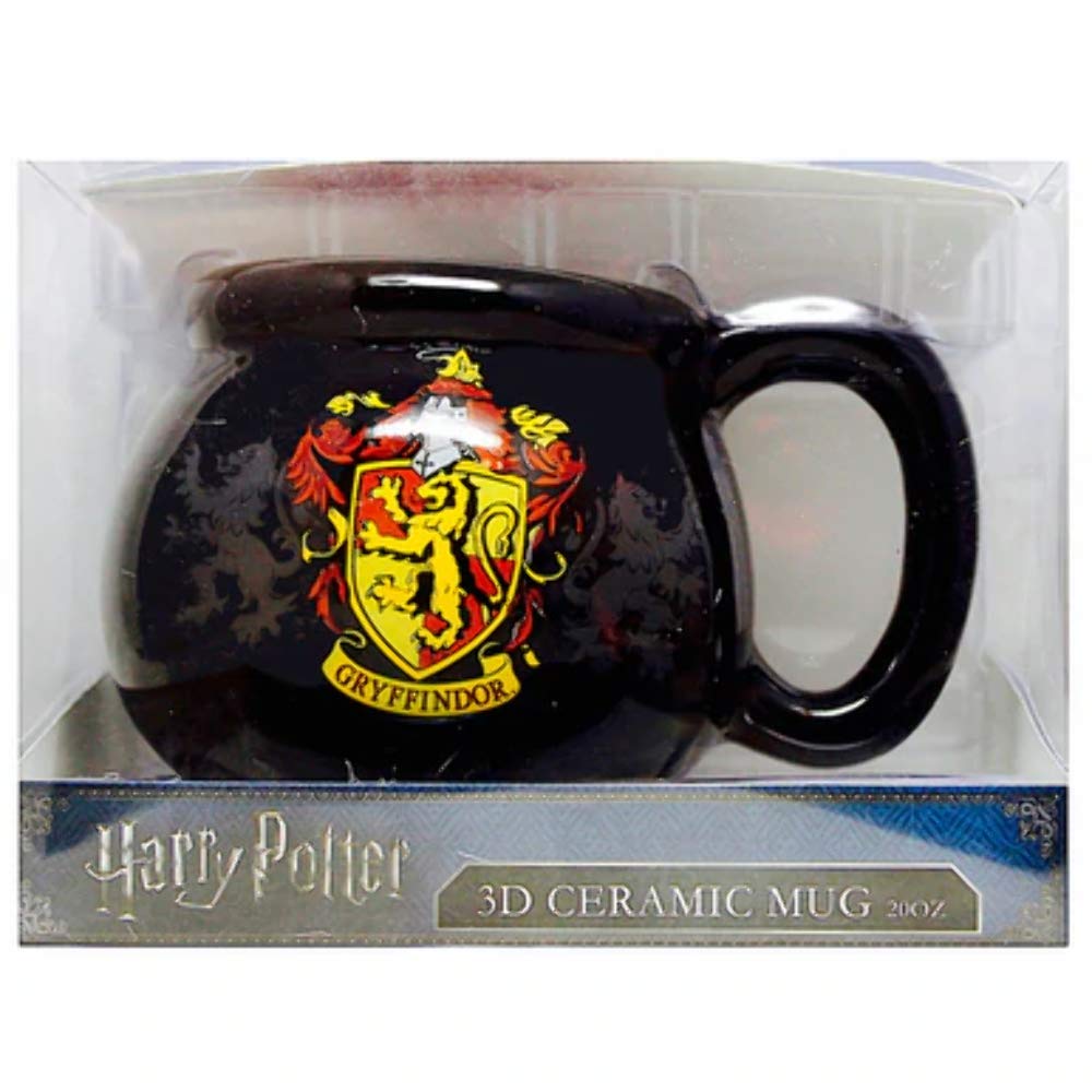 Harry Potter House Gryffindor Crest Cauldron 3D Sculpted Ceramic Mug, 20 Ounces, 1 Count (Pack of 1)