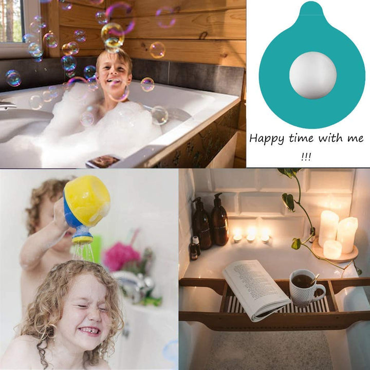 Bathtub Drain Stopper Silicone Recyclable Rubber Drain Plug Bath Tub Drain Cover Bathtub Plug Universal Use for Sinks, Bathroom, Kitchen, Laundry, Floor Drains,Lake Blue
