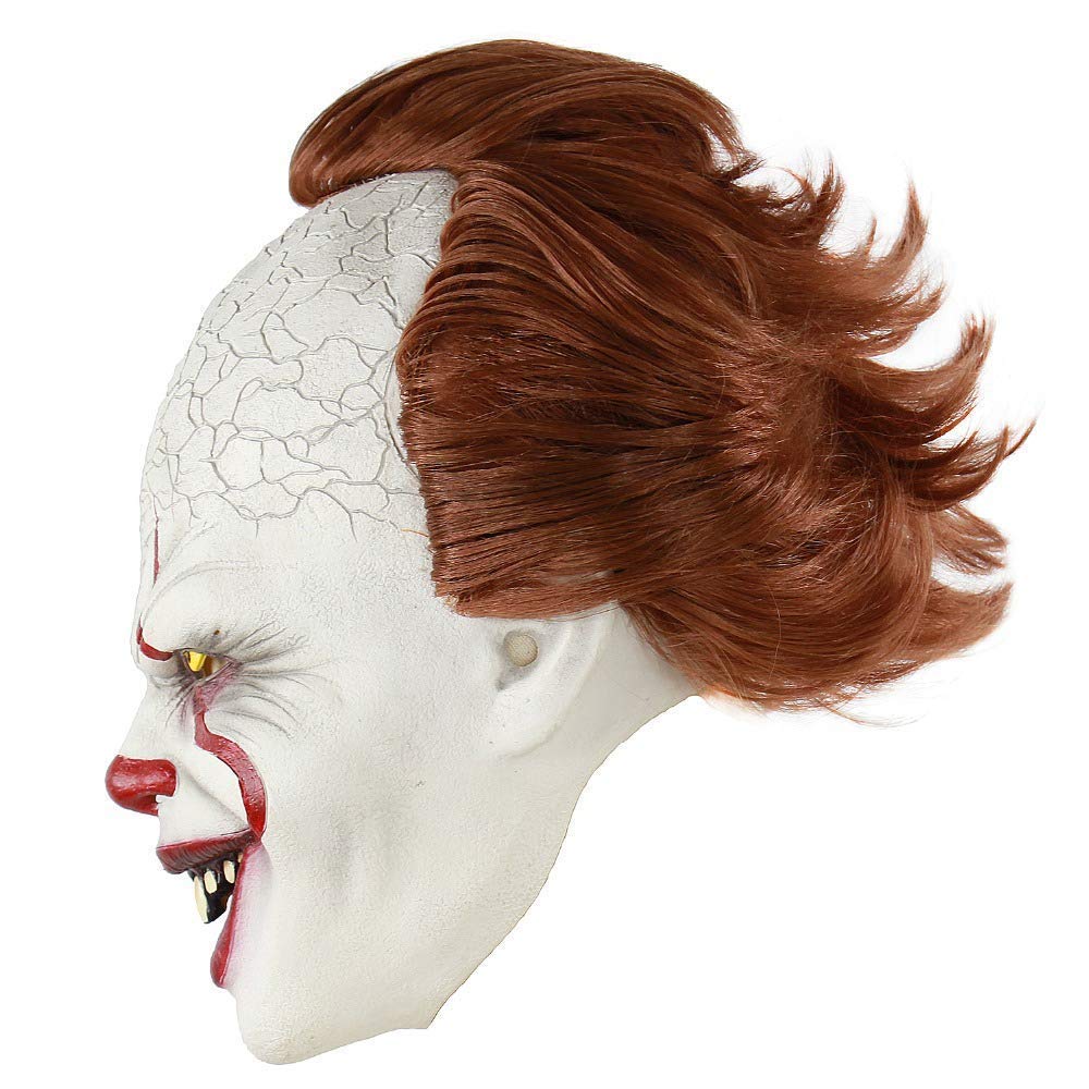 Halloween mask Scary clown mask Creepy clown mask decorated for Cosplay props