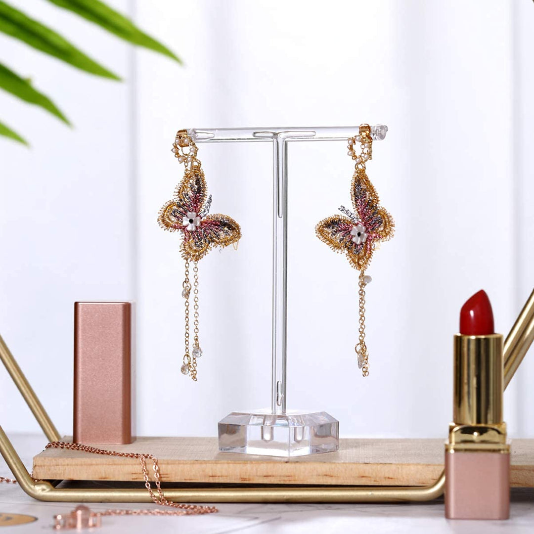 4pcs Earring Holder Jewelry Holder, Clear Acrylic Jewel