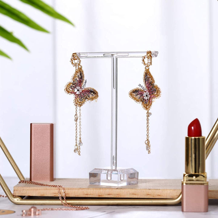 4pcs Earring Holder Jewelry Holder, Clear Acrylic Jewel
