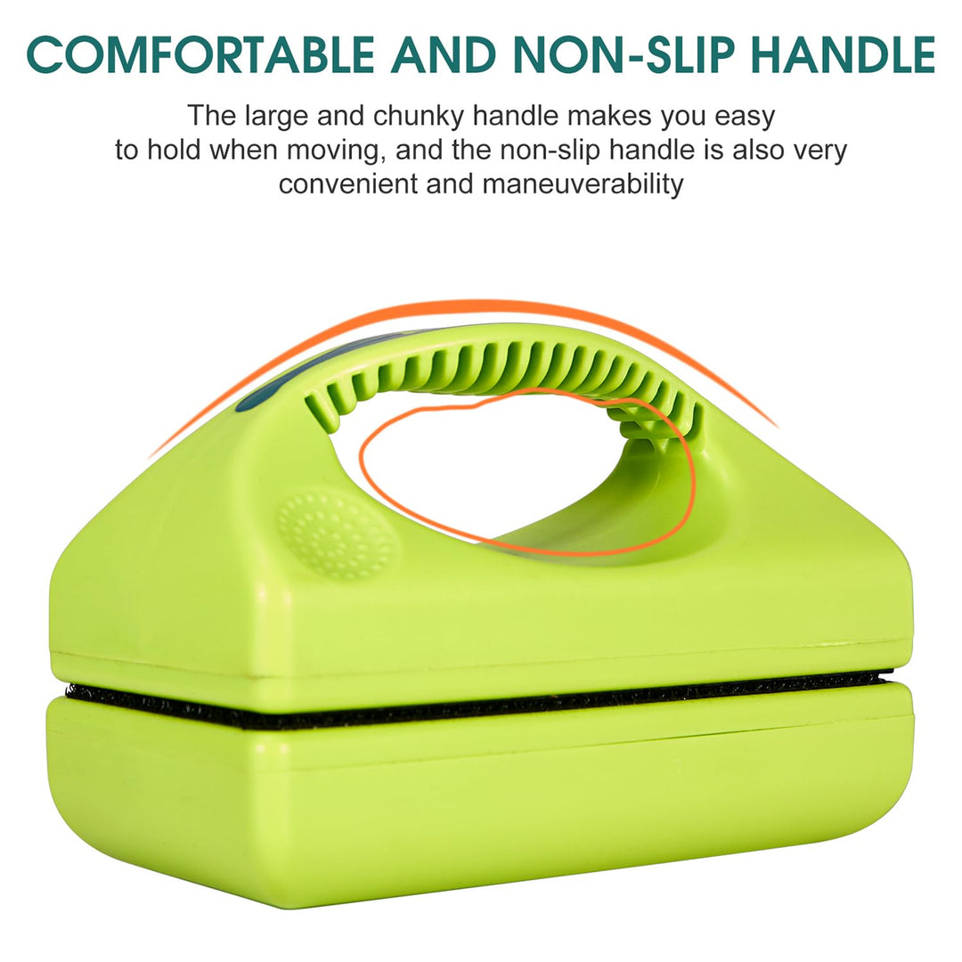 Magnetic Aquarium Fish Tank Cleaner, Fish Tank Glass Cleaner, Floating Clean Brush with Handle Design (XL)