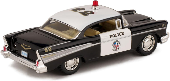 1957 Bel Air Classic Police Car 5 Inch 1:40 Scale Die Cast Metal Toy Cars