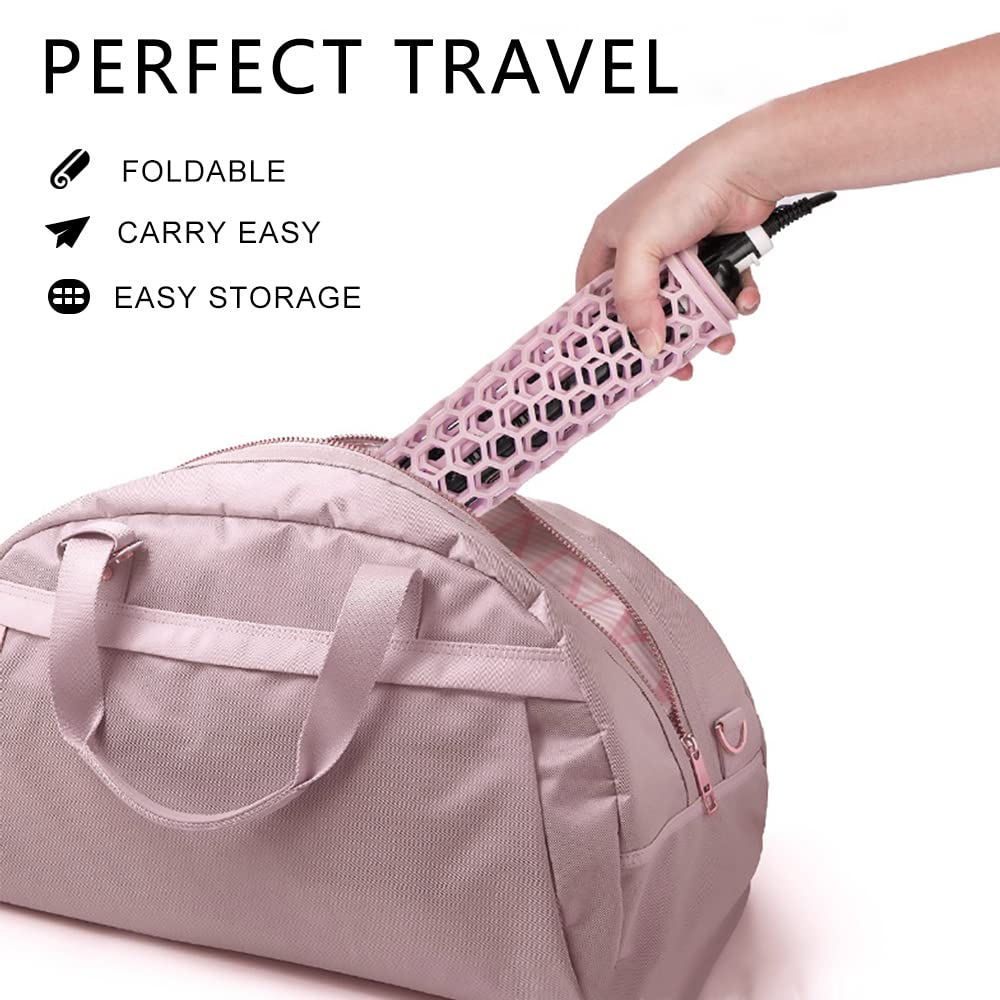 Large Heat Resistant Mat for Hair Styling Tools, Silicone Heat Pad for Curling Iron, Portable Travel Flat Iron Mat for Hair Straightener, Curler Wand, Hot Waver (Blue)