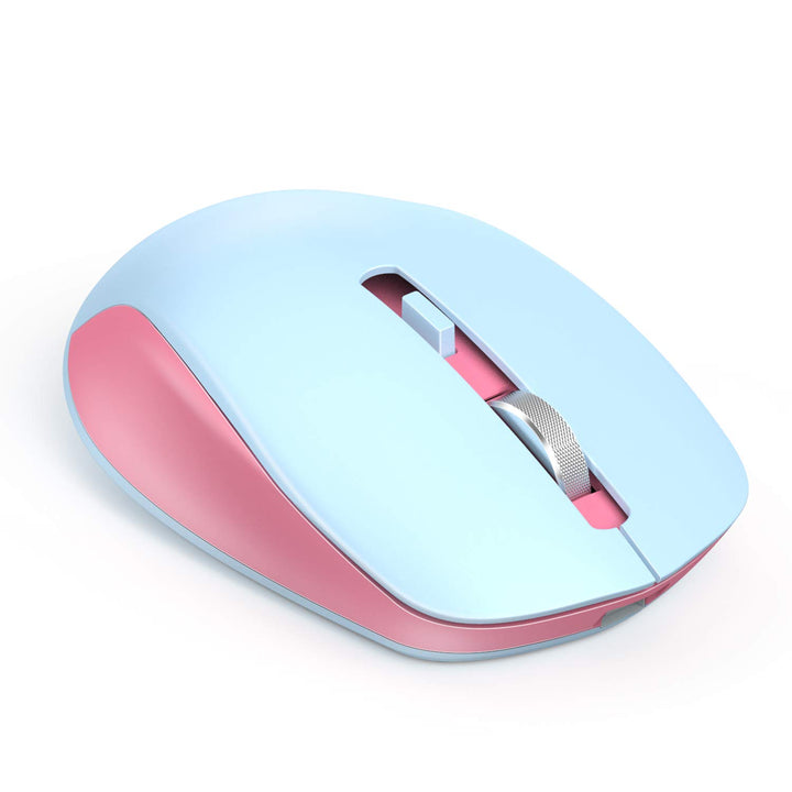Wireless Mouse, 2.4G Wireless Computer Mouse with Nano Receiver 3 Adjustable DPI Levels, Portable Mobile Optical Mice for Laptop, PC, Chromebook, Computer, Notebook, Pink &amp; Blue
