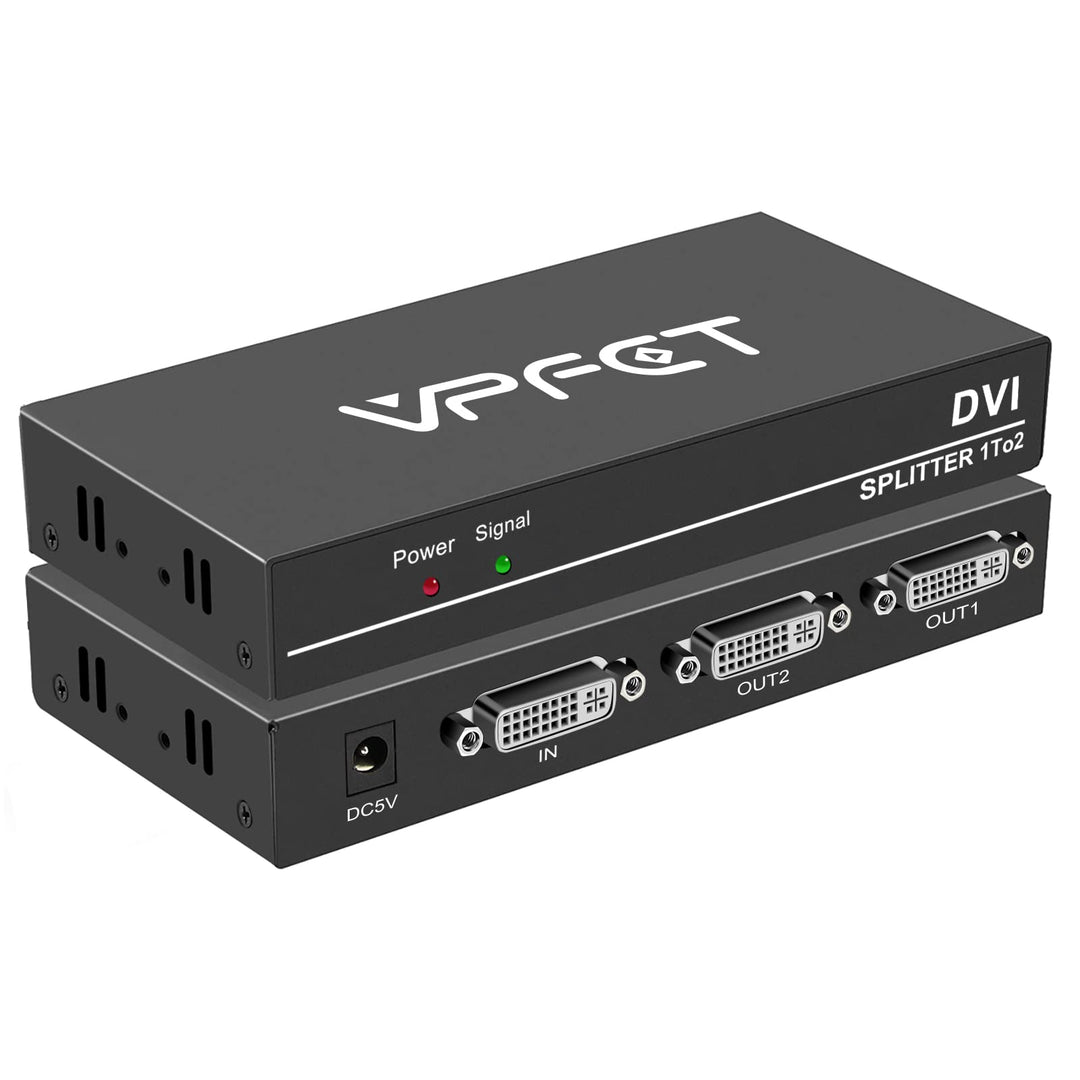 VPFET DVI Splitter 1x2 DVI 1 in 2 Out 2Port DVI Distrib