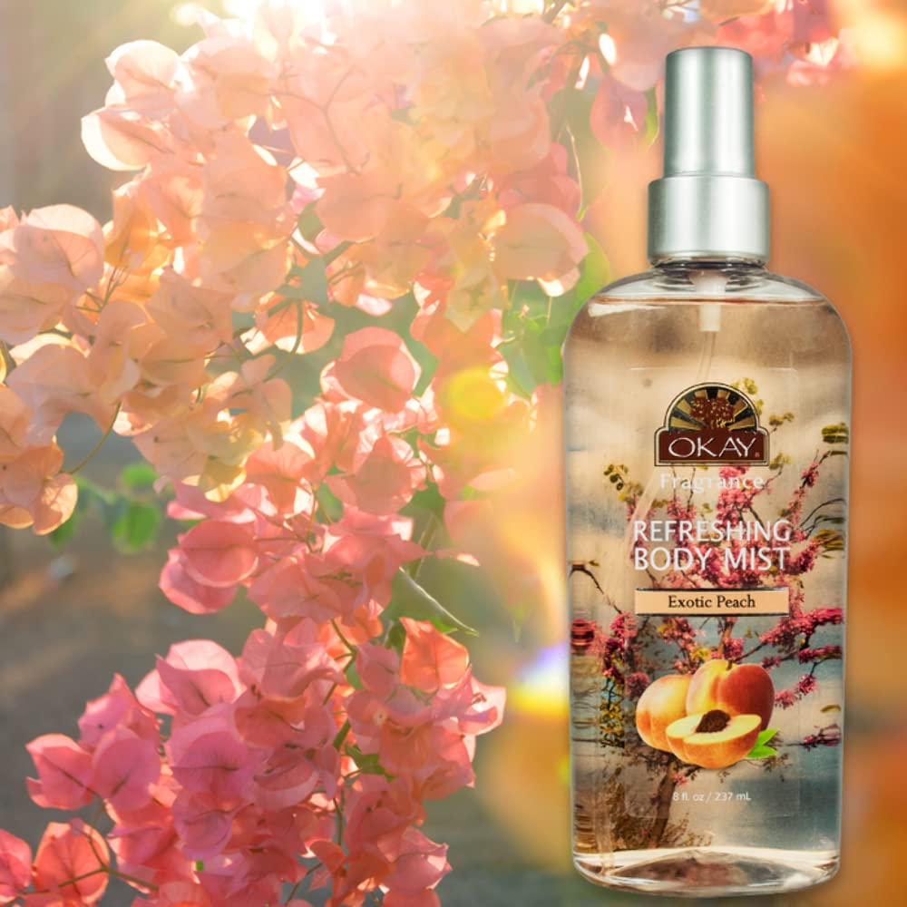 Refreshing Body Mist, Exotic Peach, 8 Ounce