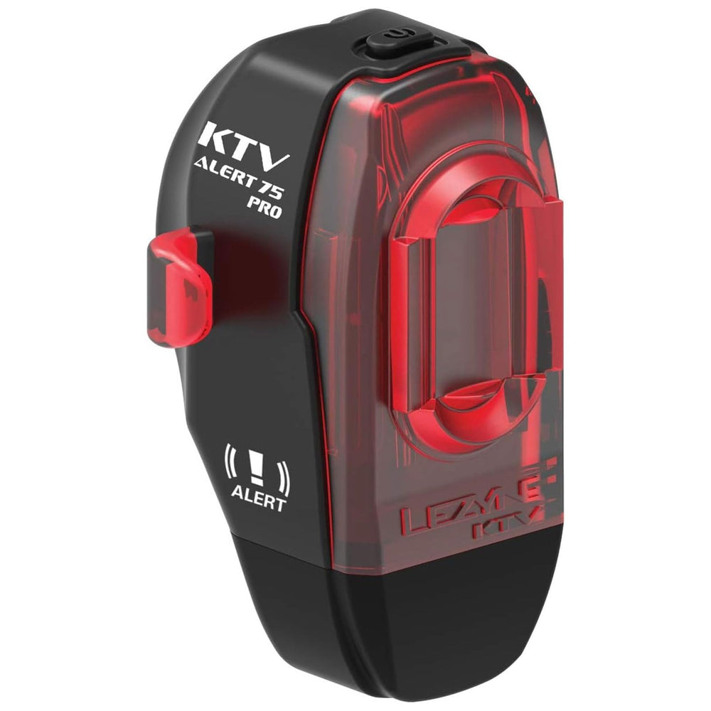 KTV Drive Pro Alert Rear - Bicycle USB Rechargeable Durable Weather-Resistant IPX7 White LED Tail Light with 2 Solid & 3 Flash Modes | Includes Silicone Rubber Mounting Strap | 75 Lumens