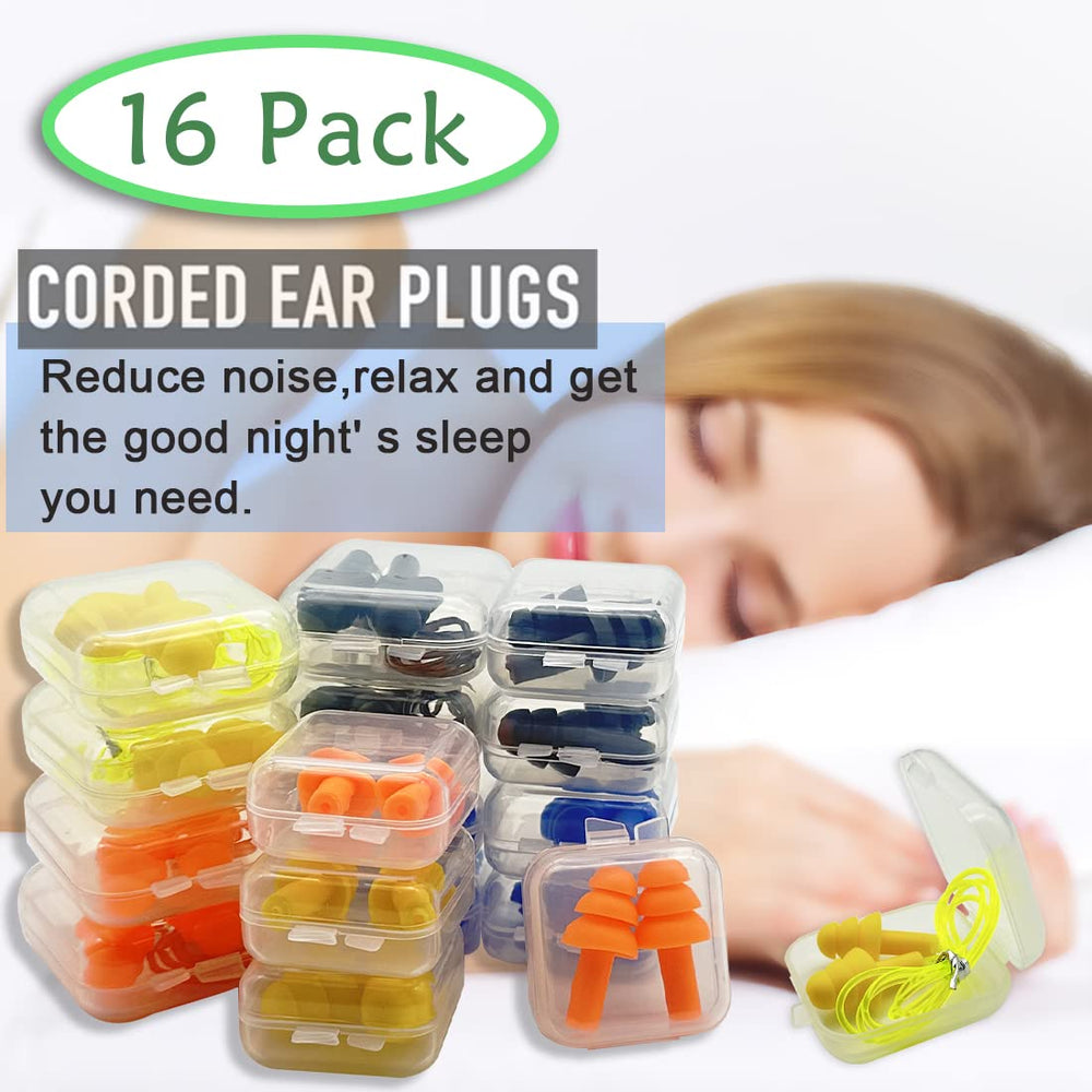 Ear Plugs for Sleeping,16 Pairs Noise Canceling Ear Plu