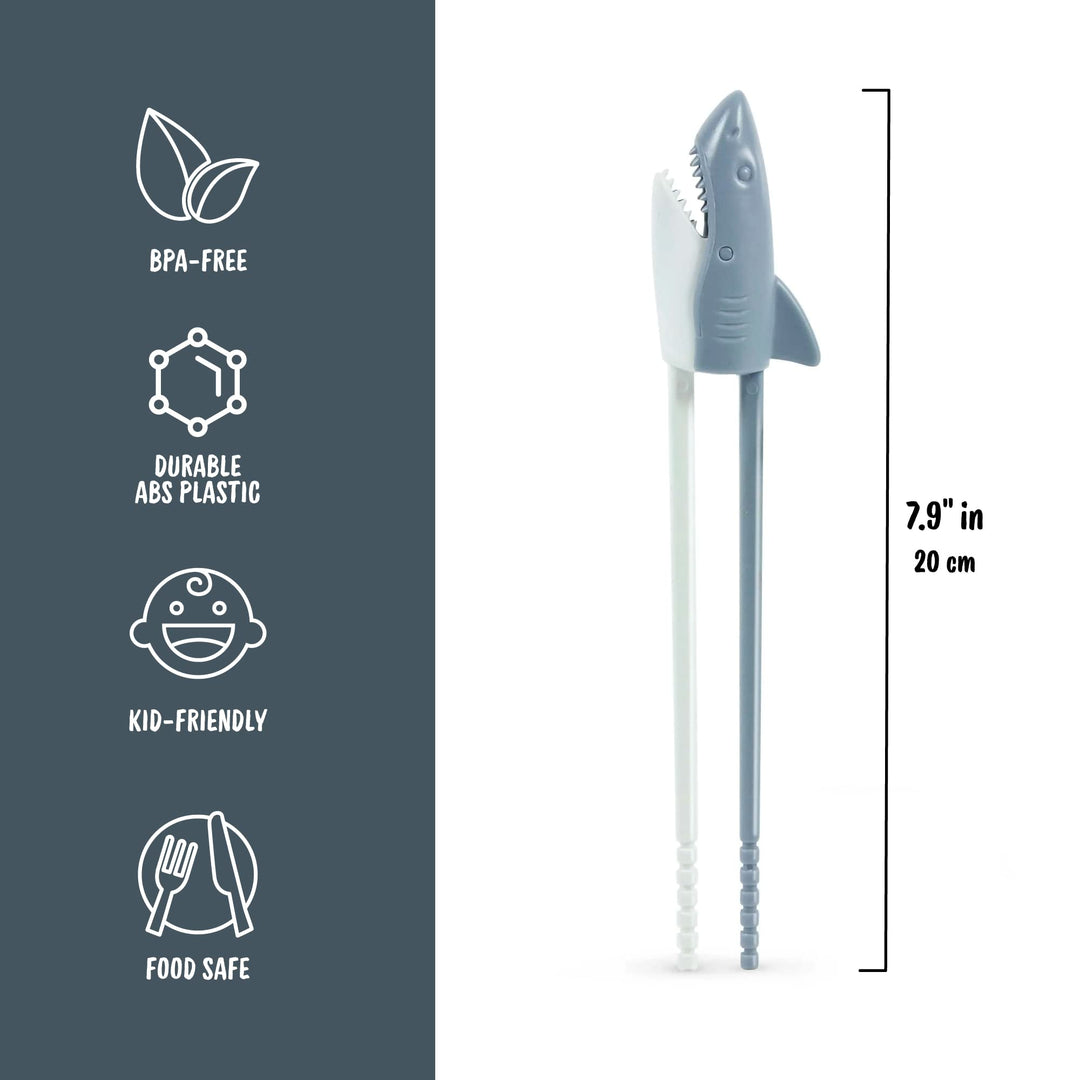 Fred 5228994 MUNCHTIME Chomping Kids Training Chopsticks, Shark