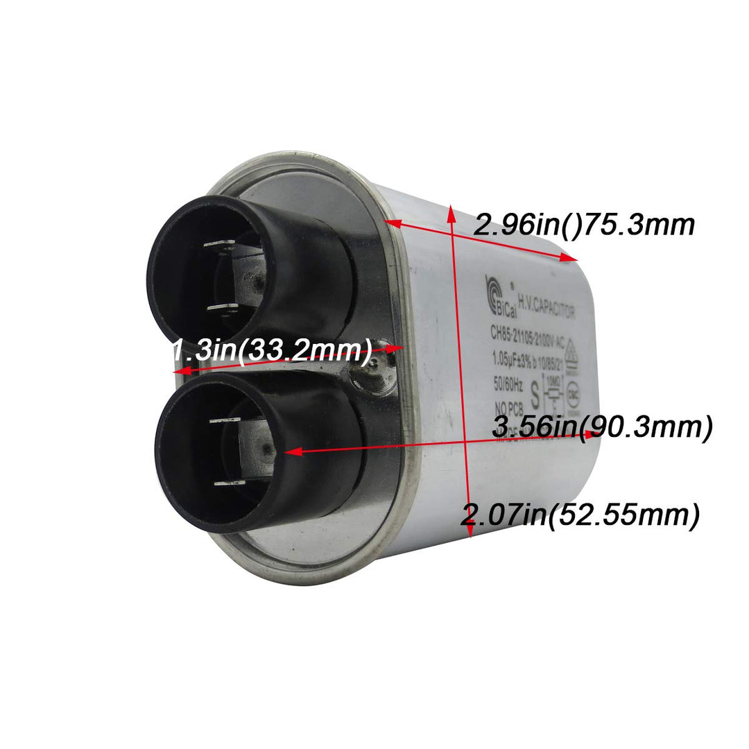 Meter Star CQC&amp;VDE Universal Household Microwave High Voltage Capacitor 1.05uf ch85 21105 2100V AC H.V.Capacitor 10/85/21 50/60Hz NO PCB,VDE EN61270-1