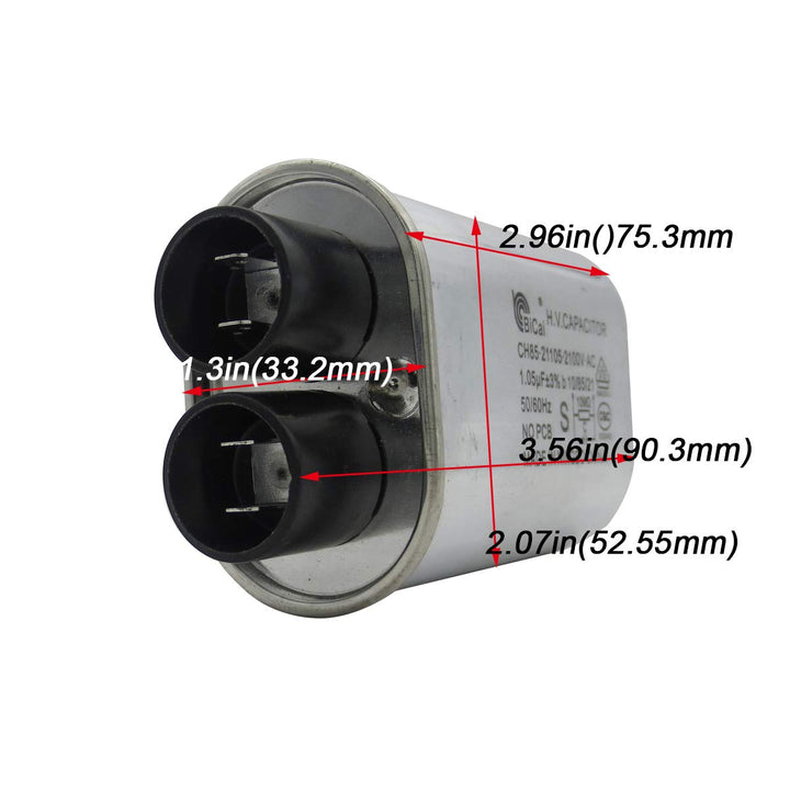 Meter Star CQC&amp;VDE Universal Household Microwave High Voltage Capacitor 1.05uf ch85 21105 2100V AC H.V.Capacitor 10/85/21 50/60Hz NO PCB,VDE EN61270-1
